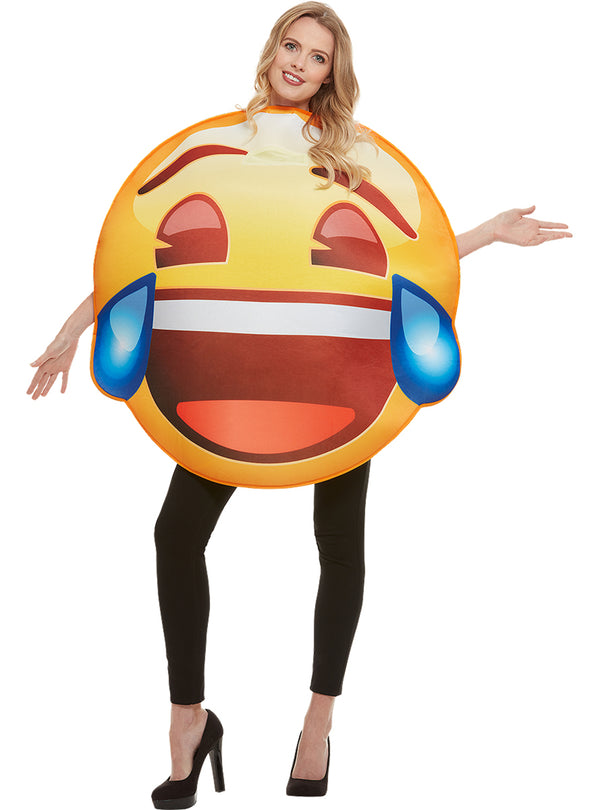 Besijuokiančio iki ašarų emoji kostiumas