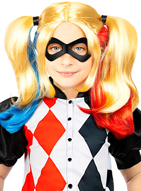 Harley Quinn kostiumo perukas mergaitėms – Plėšriųjų paukščių