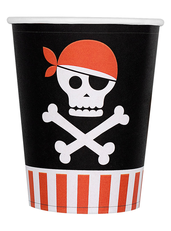 8 piratų puodeliai – šventės dekoracija