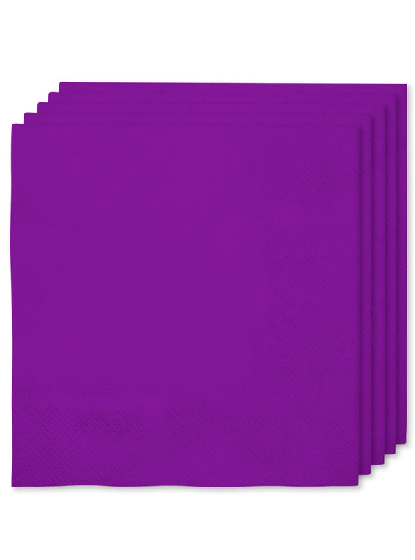 16 Violetinių servetėlių 33x33 cm – šventinė dekoracija