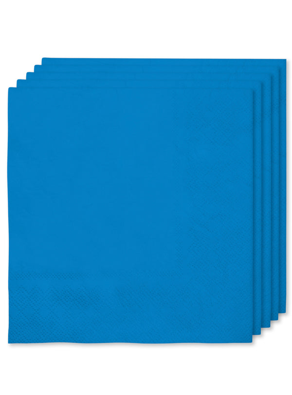 16 Tamsiai mėlynų servetėlių 33x33 cm – šventinė dekoracija