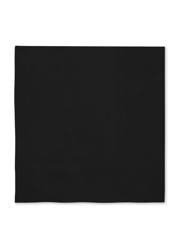 16 juodų servetėlių 33x33cm – šventės dekoracija