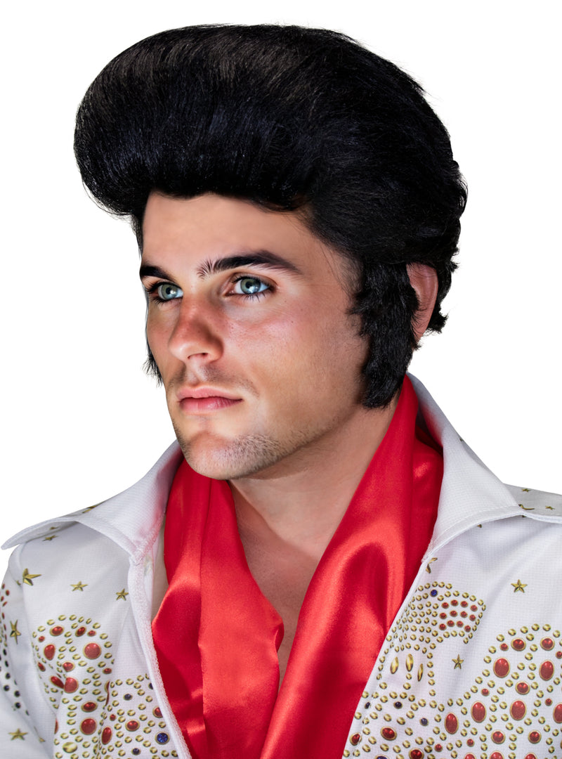 Elvis Presley kostiumas perukas – 6-ojo dešimtmečio priedai