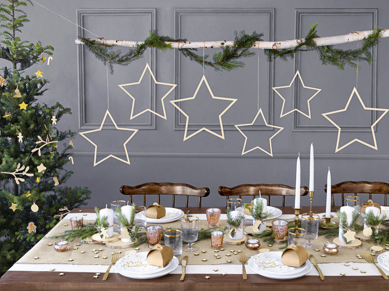 Jute table runner Merry Christmas