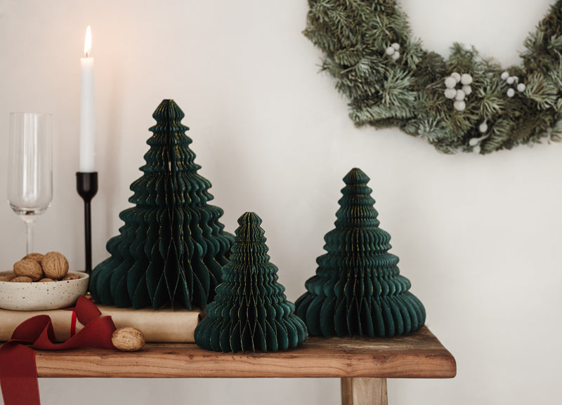 Paper honeycomb ornament Christmas tree, 24cm