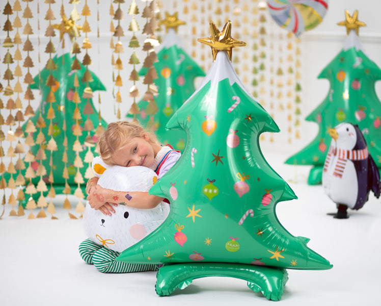 Standing foil balloon Christmas tree, 78x94cm