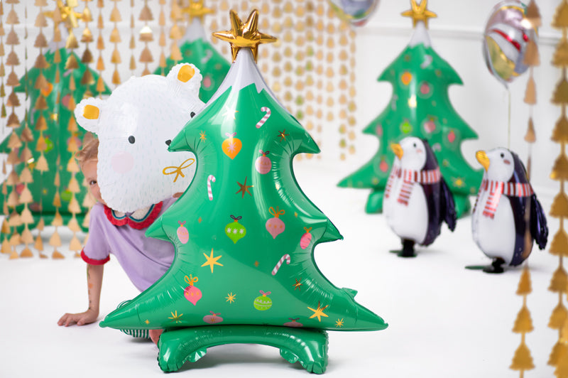 Standing foil balloon Christmas tree, 78x94cm