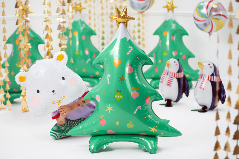 Standing foil balloon Christmas tree, 78x94cm