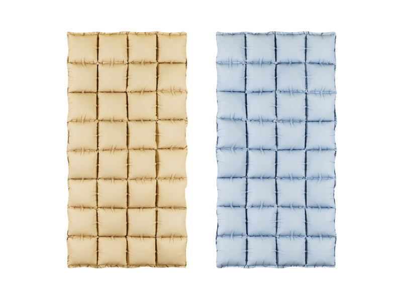 Foil balloon curtain double-sided, beige-blue