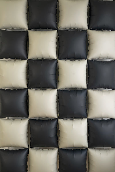 Foil balloon curtain double-sided Square, black-beige