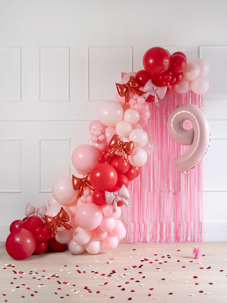 Foil balloons for garlands Bows, red