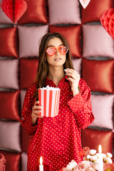 Heart-shaped Glasses, red