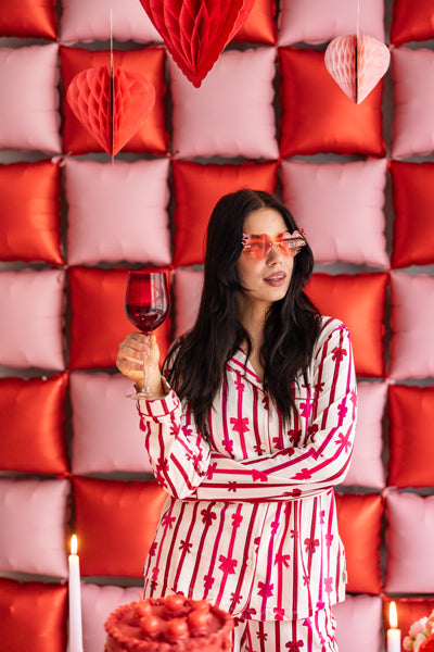 Heart-shaped Flame Glasses, red