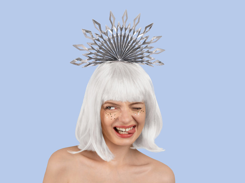 Snowflake headband, silver
