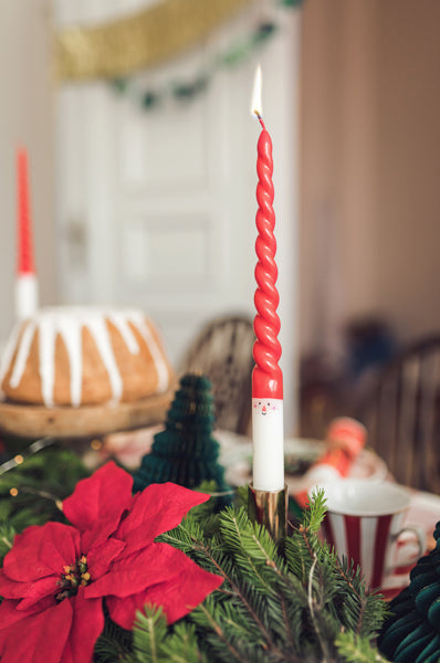 Taper candles Santa