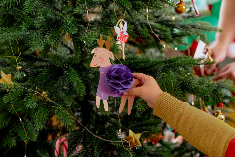 Paper honeycomb set Christmas characters