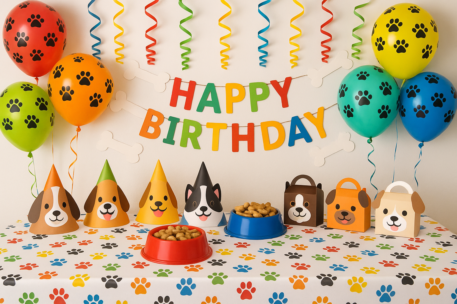 dog themed party decorations