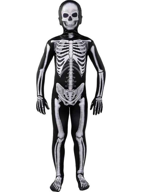 "Second skin" skeleton costume for children