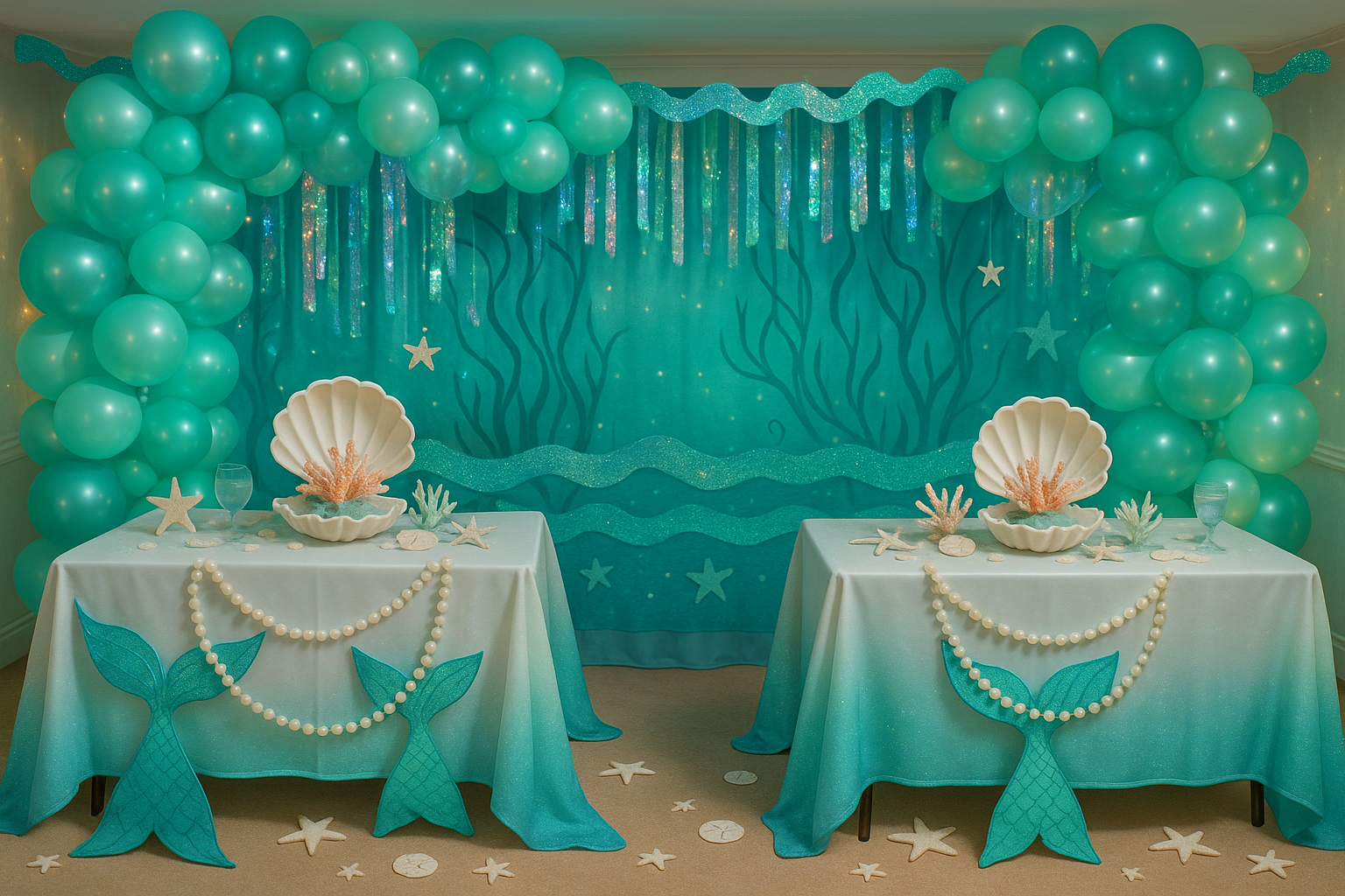 mermaid themed party decorations