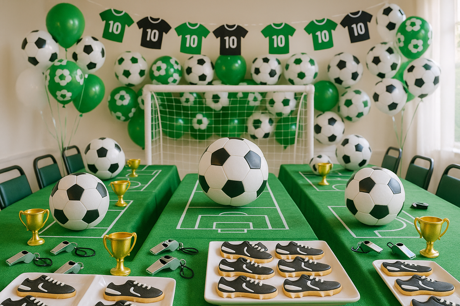 Soccer themed party decorations