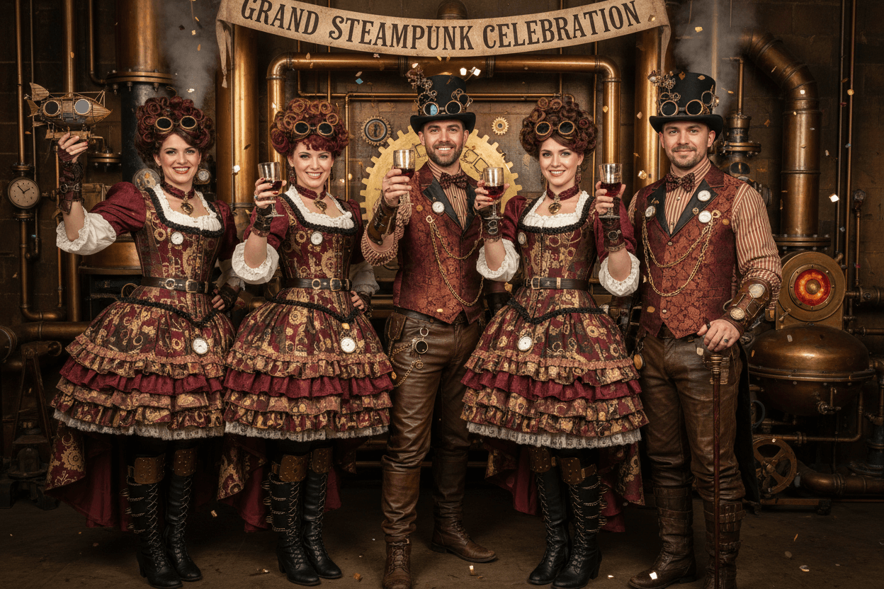 Stimpunko kostiumai vakarėliams: Steampunk - Teminis.lt