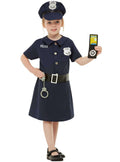 Police Costume for Girls - Officer Dress with Hat and Belt