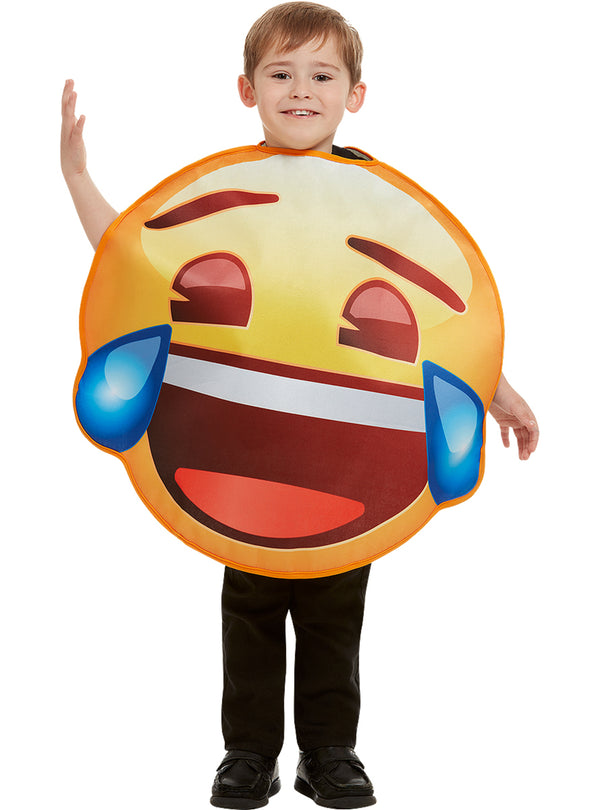 Besijuokiančio iki ašarų emoji kostiumas vaikams