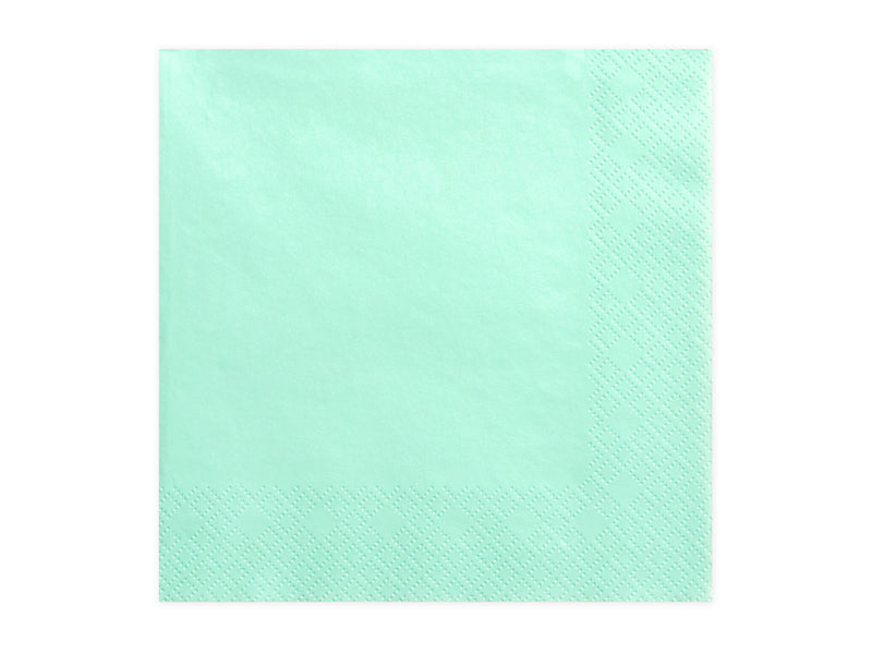 3 layers Napkins, mint - Teminis.lt