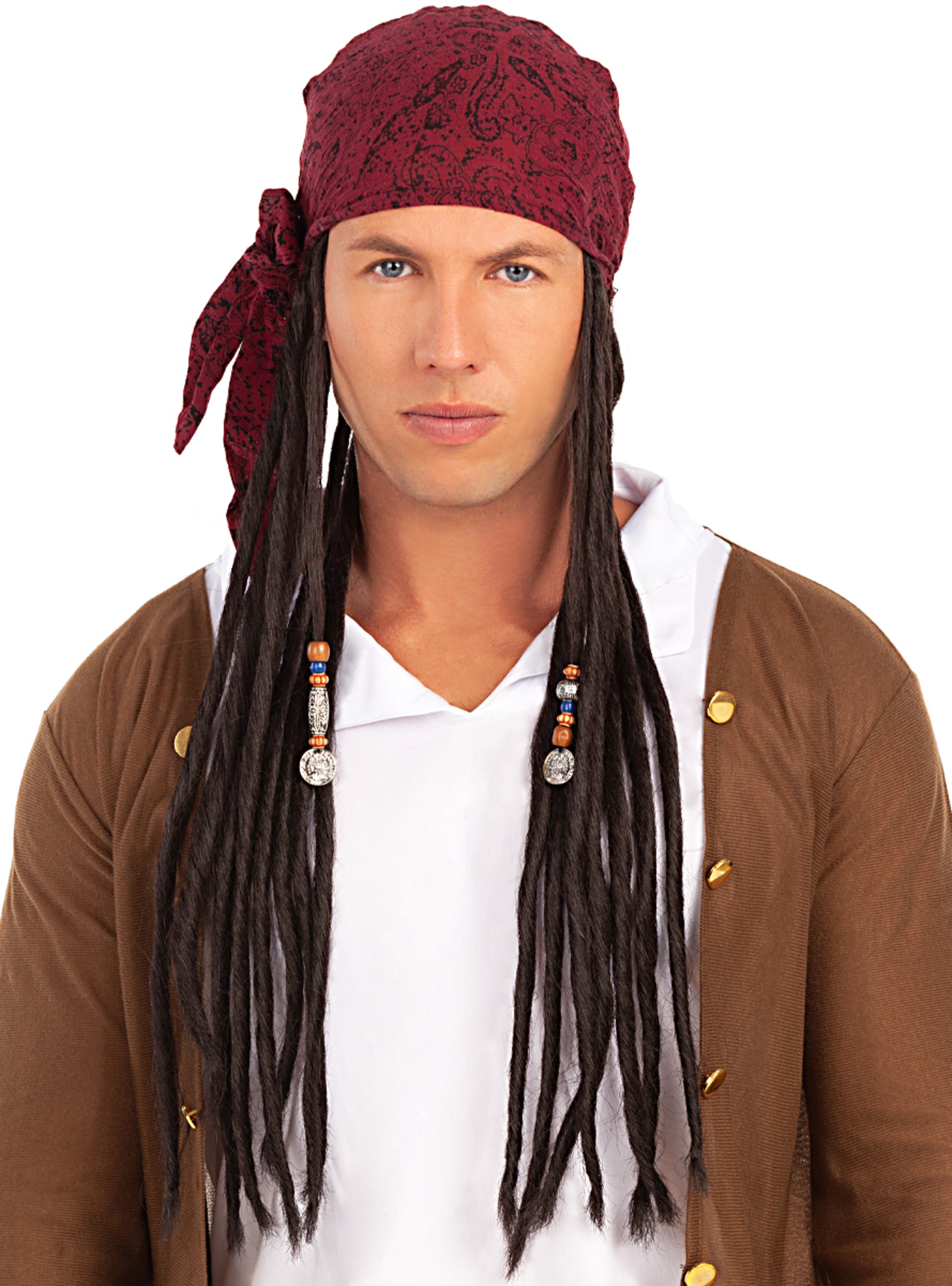 Karnavaliniai kostiumai, teminių vakarėlių apranga Pirate wig with scarf - Teminis.lt #karnavaliniai kostiumai #teminiai vakareliai