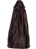 Black Satin Hooded Cape