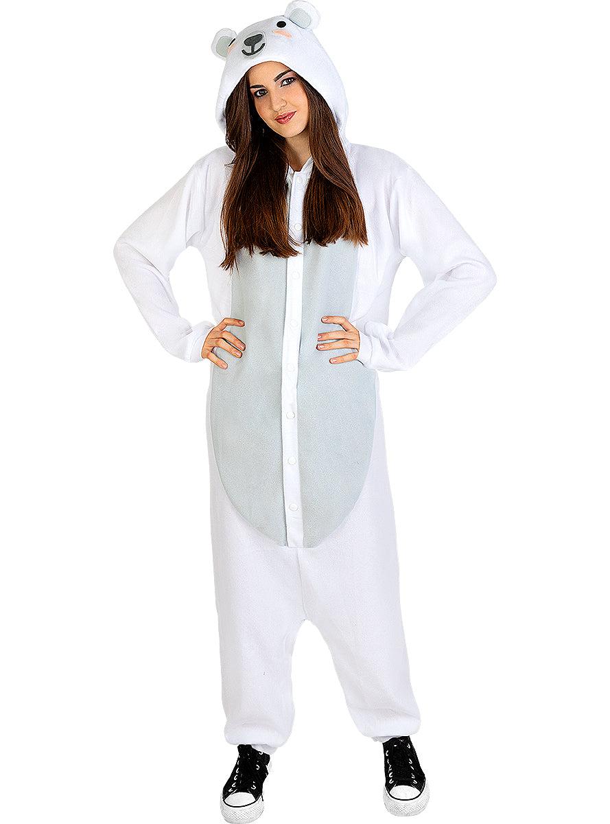 Onesie Polar Bear Costume for Adults