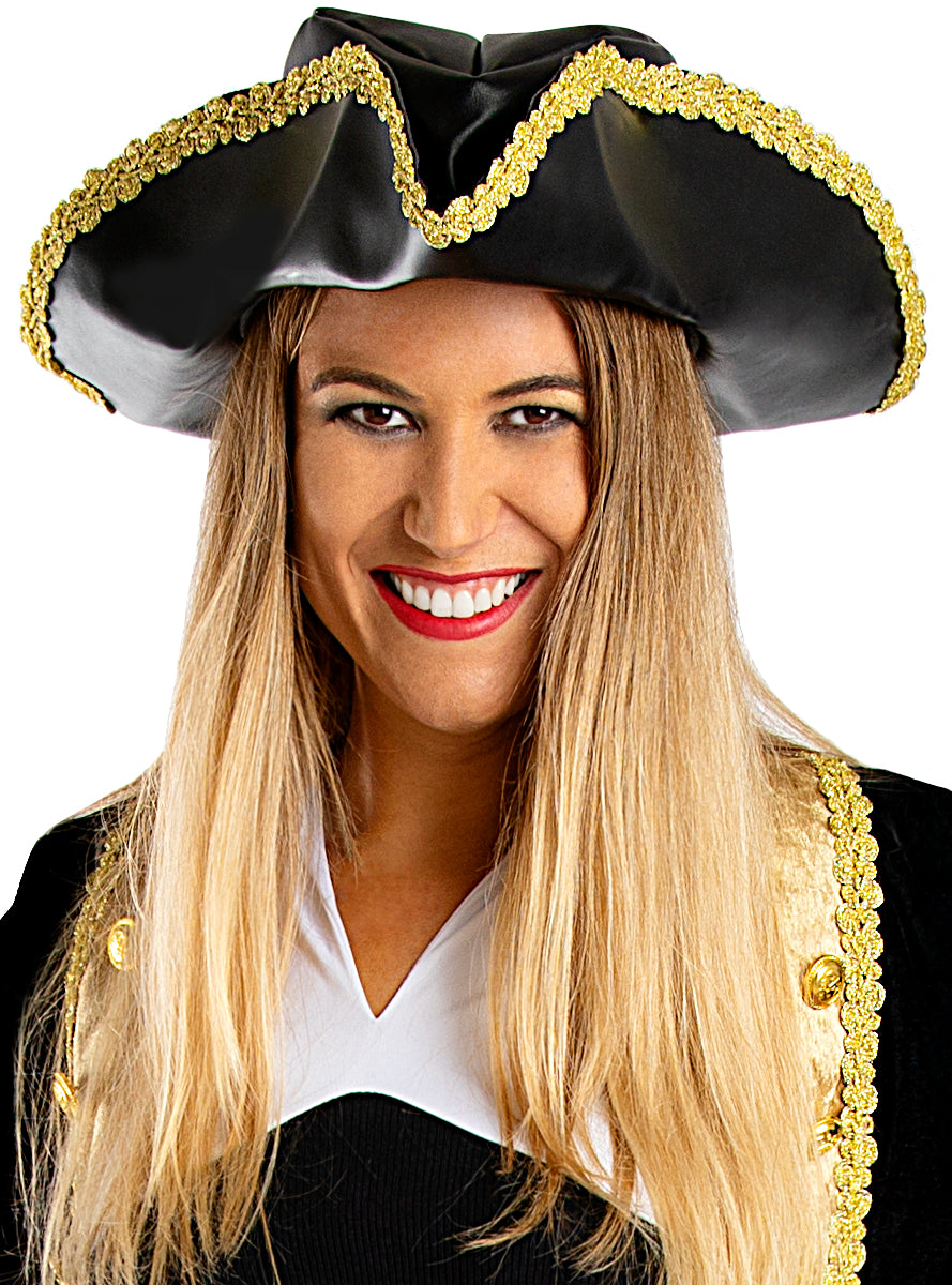 Karnavaliniai kostiumai, teminių vakarėlių apranga Colonial Style Black Hat - Teminis.lt #karnavaliniai kostiumai #teminiai vakareliai