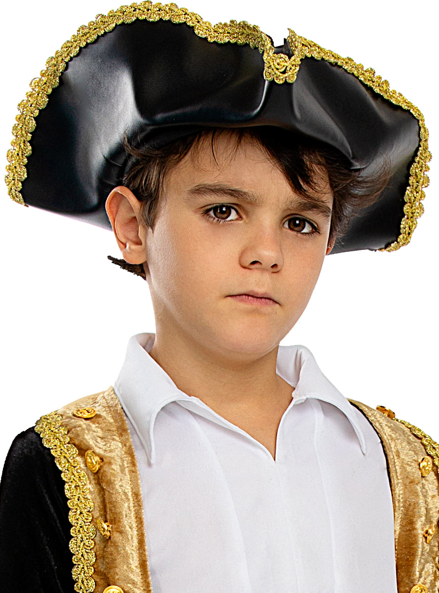 Karnavaliniai kostiumai, teminių vakarėlių apranga Colonial Style Black Hat for Kids - Teminis.lt #karnavaliniai kostiumai #teminiai vakareliai