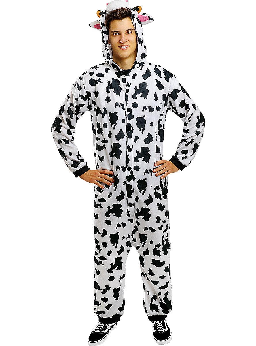 Onesie Cow Costume for Adults