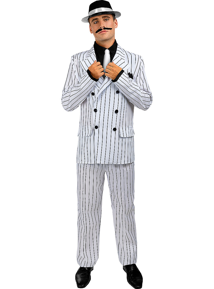 1920s Gangster Costume in White