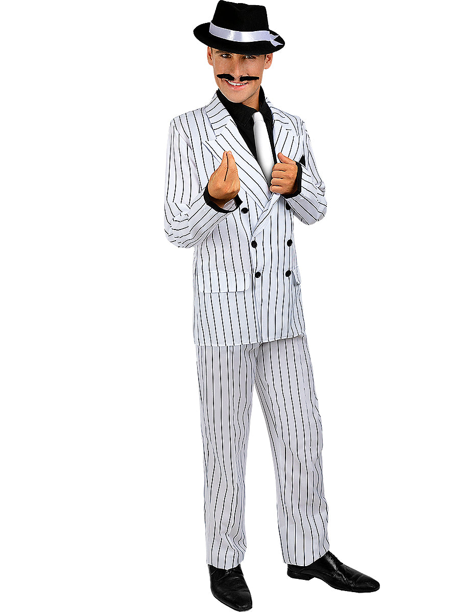 1920s Gangster Costume in White