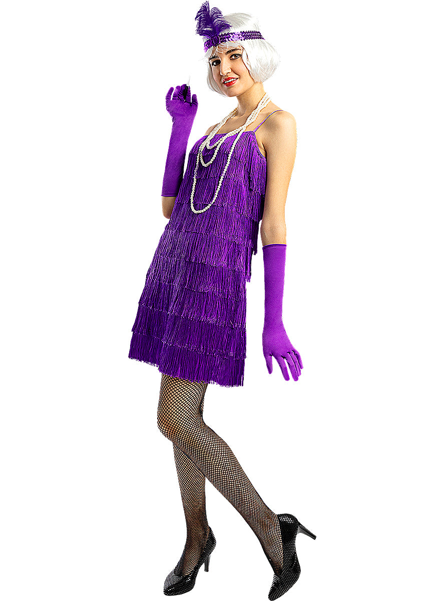 1920s Flapper Costume in Violet