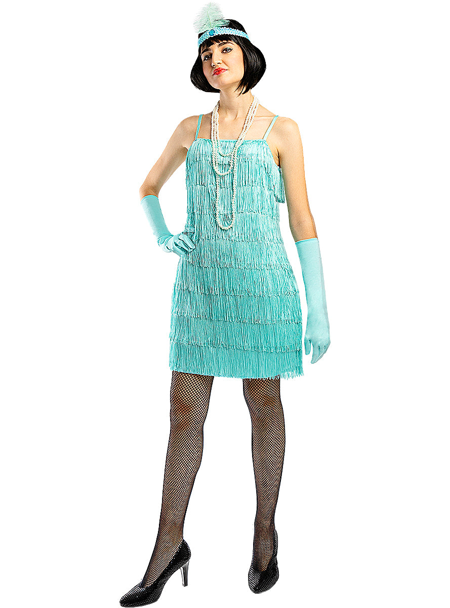 1920s Flapper Costume in Blue