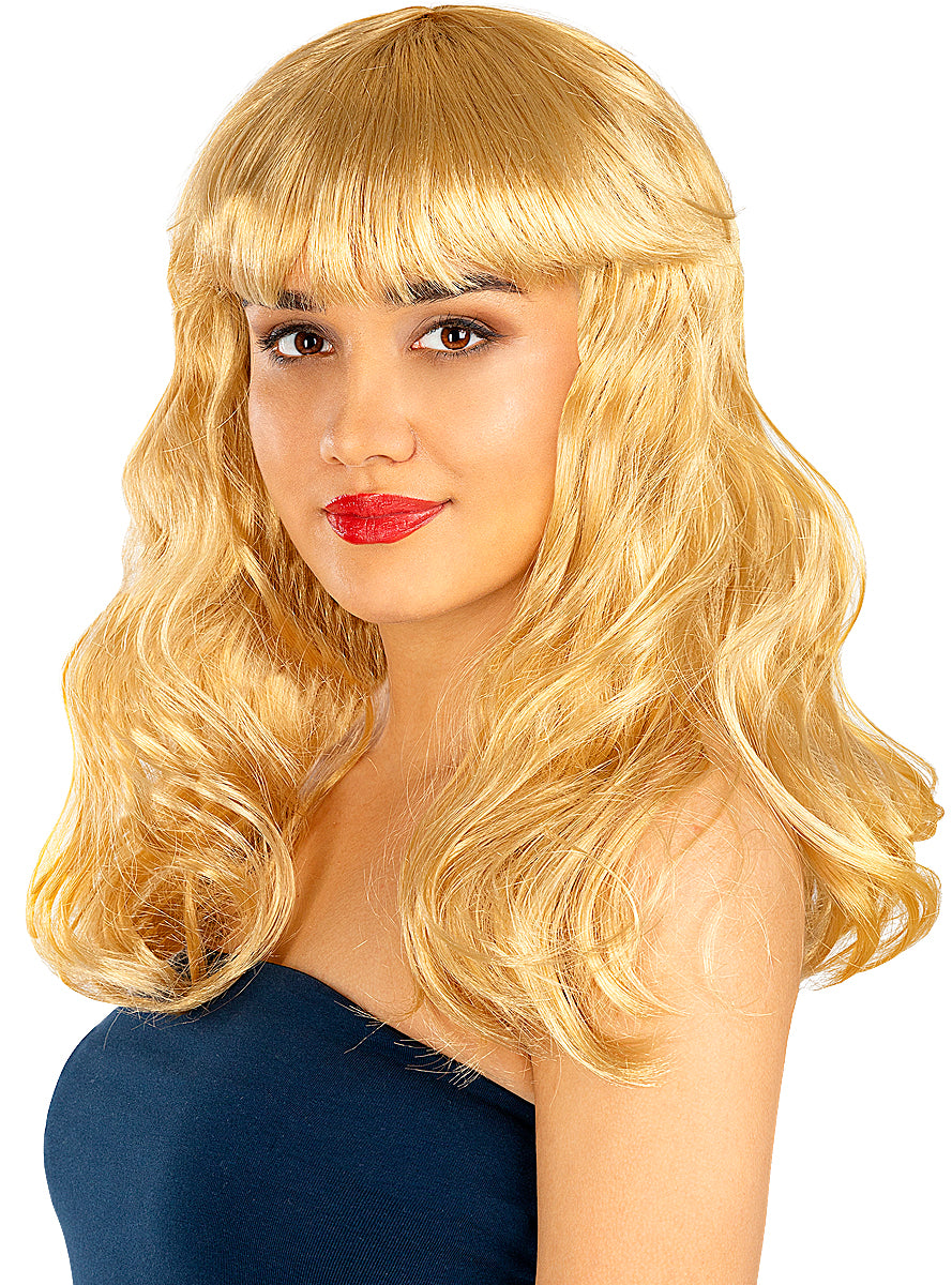 Karnavaliniai kostiumai, teminių vakarėlių apranga Blonde Fringe Wig - Teminis.lt #karnavaliniai kostiumai #teminiai vakareliai