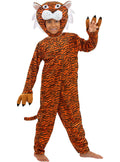 Tiger Costume for Kids with Tail & Headpiece - Jumpsuit