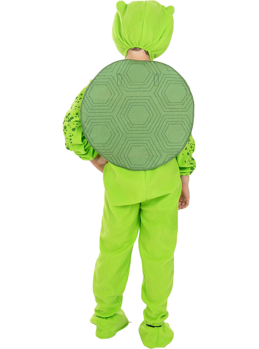 Turtle Costume for Kids – Green Shell Jumpsuit with Hood