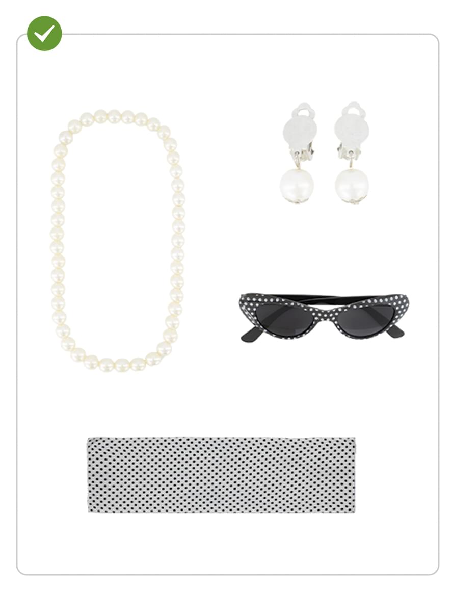 Vintage 50s Accessories Set - Retro Style Essentials Teminis.lt