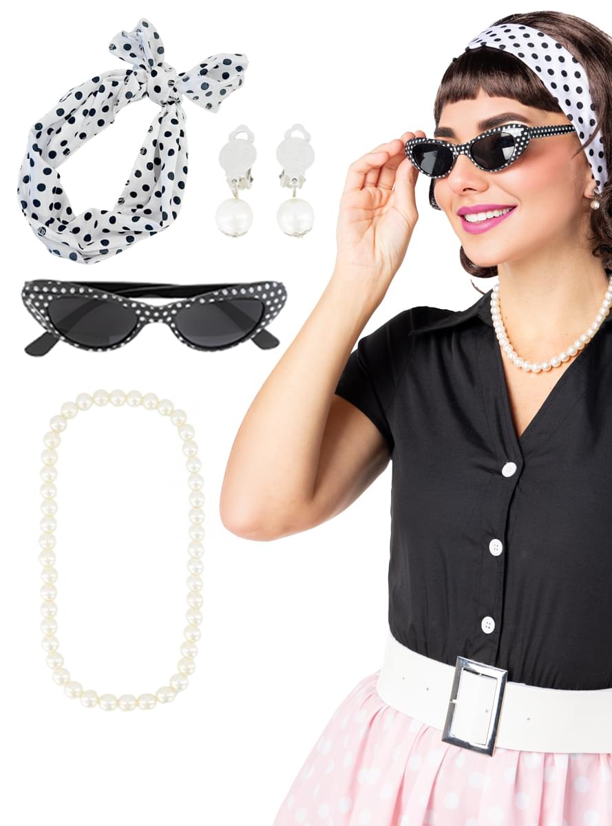 Vintage 50s Accessories Set - Retro Style Essentials Teminis.lt