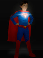 Supermeno kostiumas su šviesomis berniukams – DC Comics