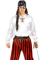 Balti piratų marškiniai vyrams – Piratų aksesuarai