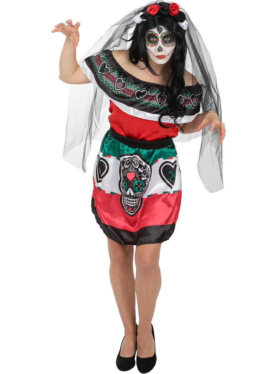 Day of the Dead Mexico Costume for Women