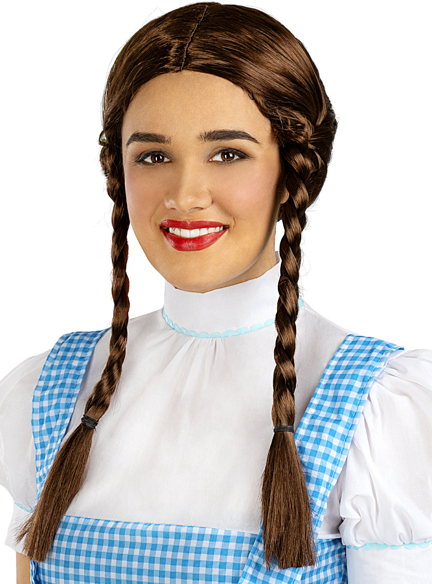 Karnavaliniai kostiumai, teminių vakarėlių apranga Brown Wig with Braids for Women - Teminis.lt #karnavaliniai kostiumai #teminiai vakareliai