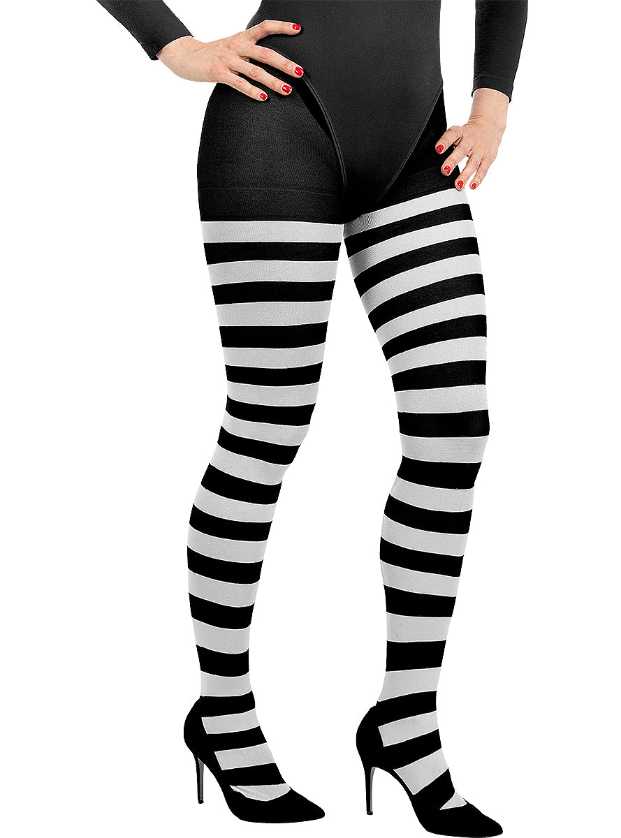 Karnavaliniai kostiumai, teminių vakarėlių apranga Black and White Tights for Women - Teminis.lt #karnavaliniai kostiumai #teminiai vakareliai