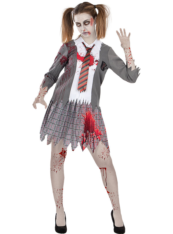 Zombių studento kostiumas moterims – Helovinas