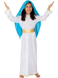 Mergelės Marijos kostiumas mergaitėms - Gimimo suknelė ir šydas